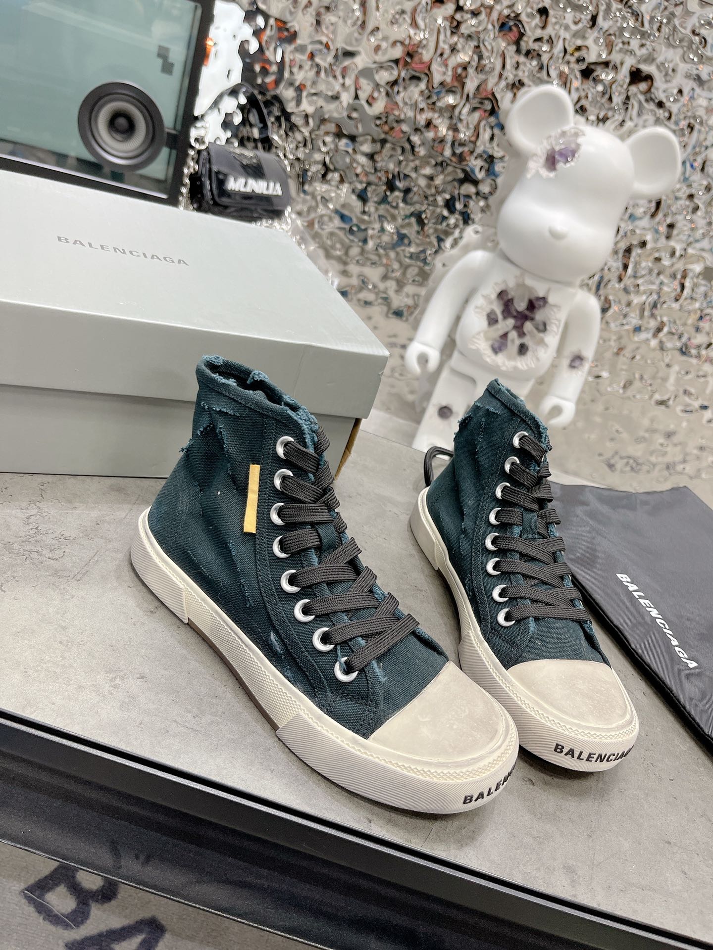 Balenciaga Paris High Top Trainers Black For Women - Soul Replicas