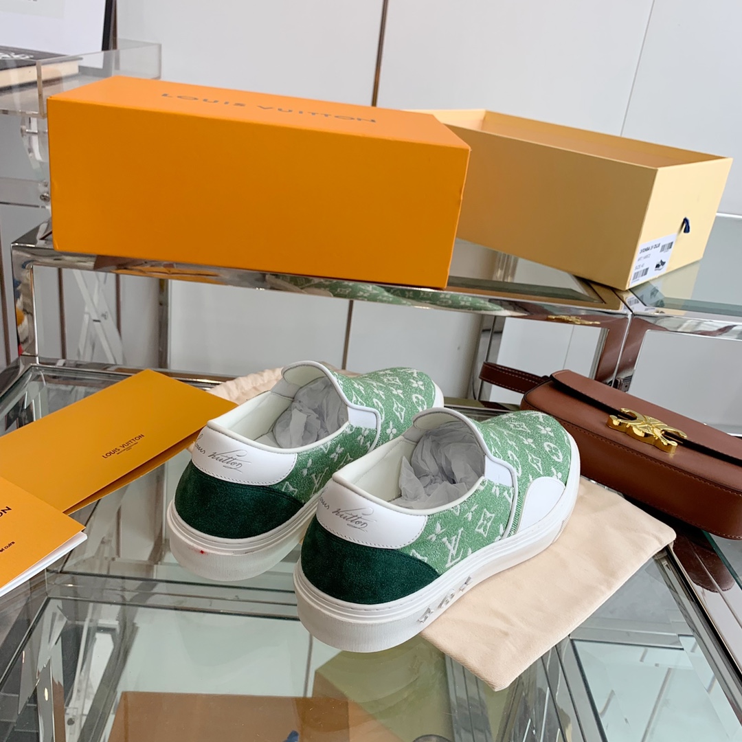 Louis Vuitton Women's Trocadero Slip On Green For Women LV - Soul Replicas