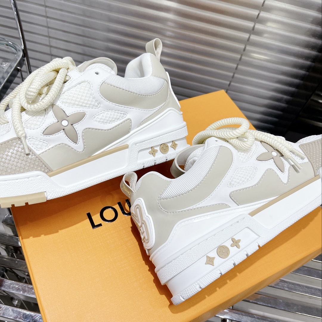 Louis Vuitton Women's Skate Sneakers Beige For Women LV - Soul Replicas
