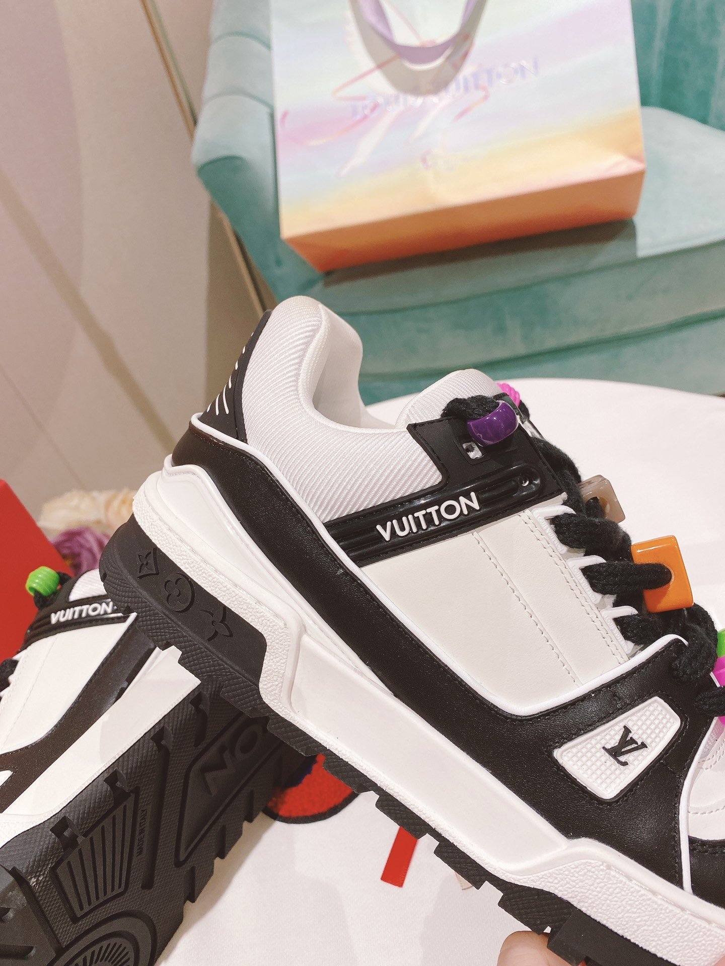 Louis Vuitton Women's LV Trainer Sneaker Black For Women LV - Soul Replicas