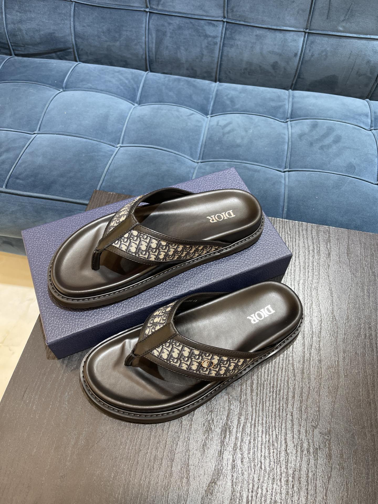 Christian Dior Aqua Sandal Black For Men CD - Soul Replicas