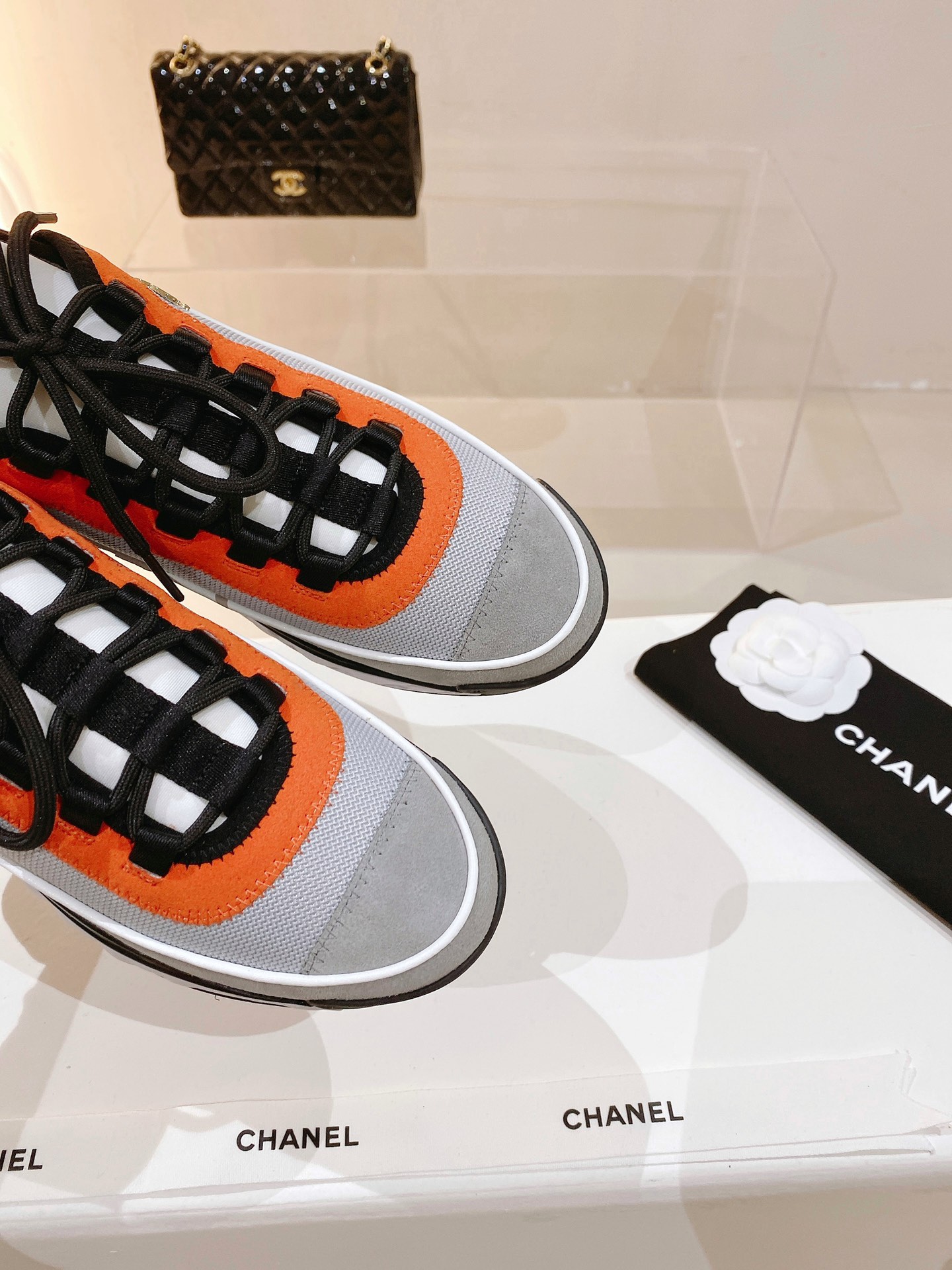 CHANEL WOMEn's Sneakers Orange And Green For Women - Soul Replicas