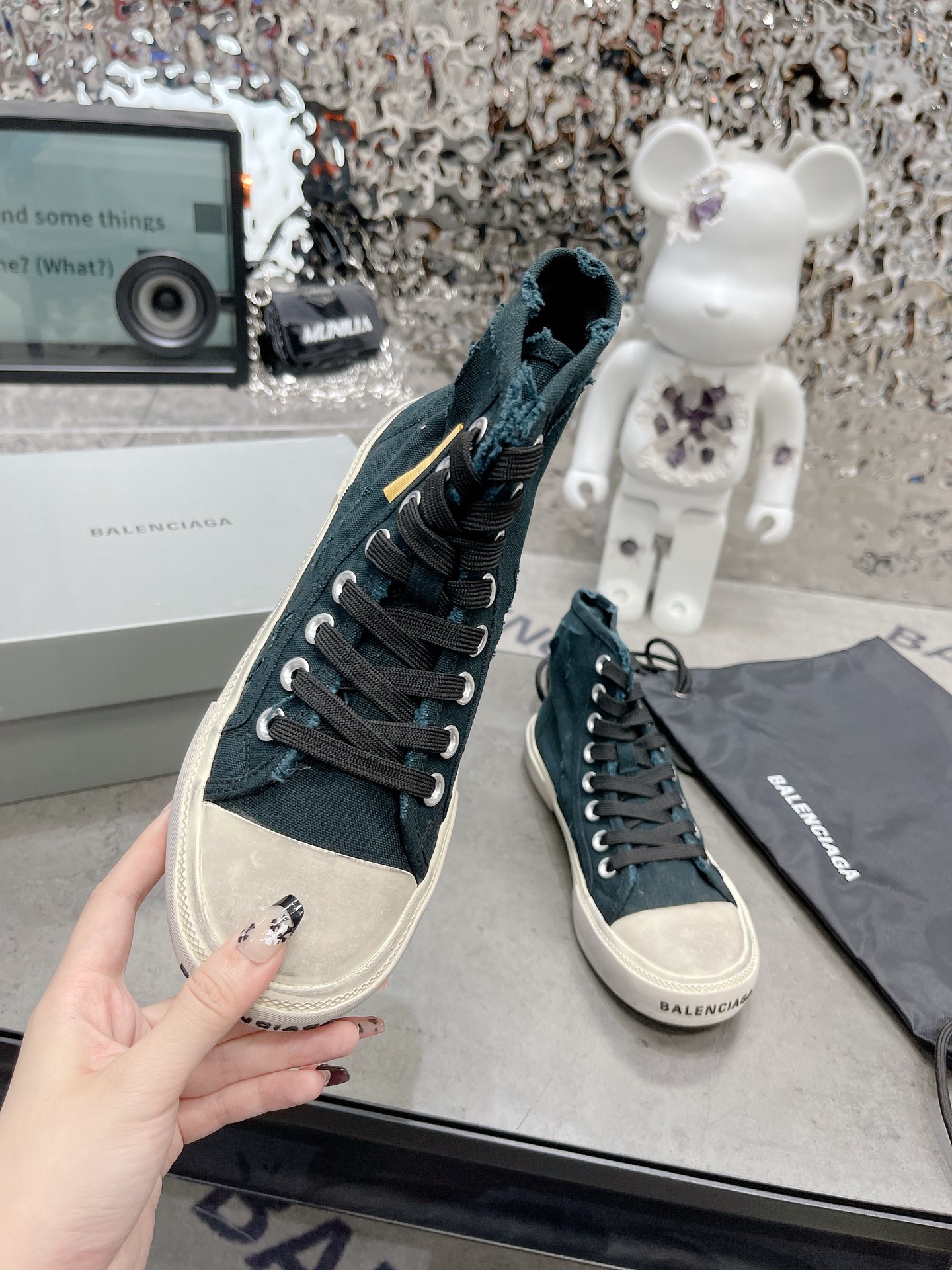 Balenciaga Paris High Top Trainers Black For Women - Soul Replicas