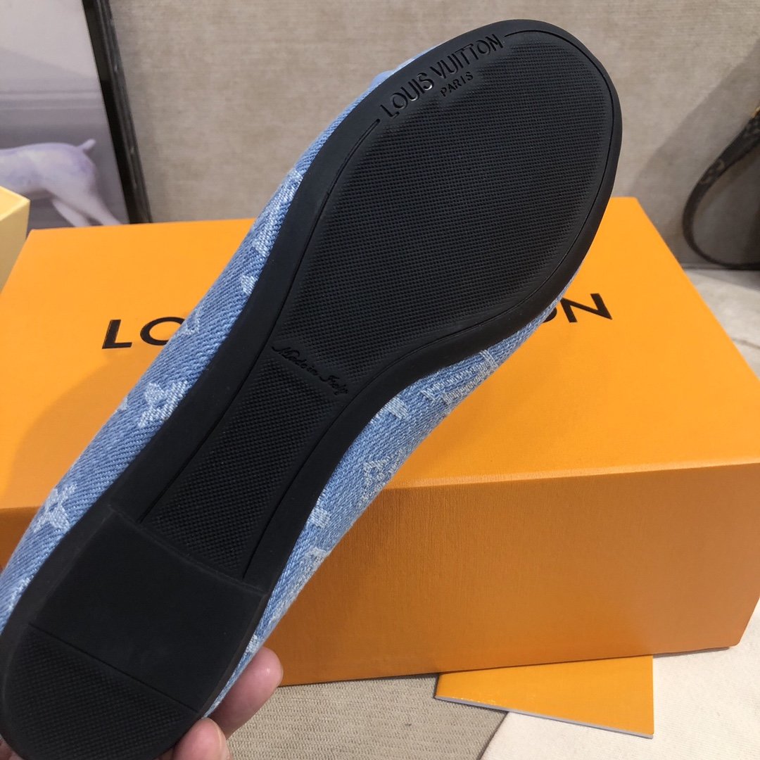 Louis Vuitton Gloria Flat Loafer Blue For Women LV - Soul Replicas