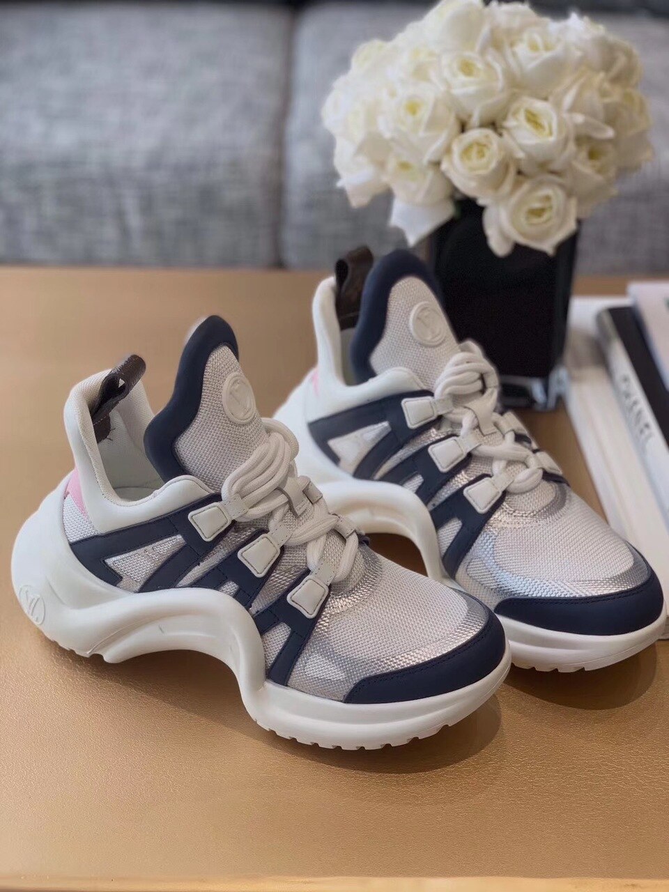 Louis Vuitton LV Archlight Sneaker Monogram Material Blue/White For Women LV - Soul Replicas