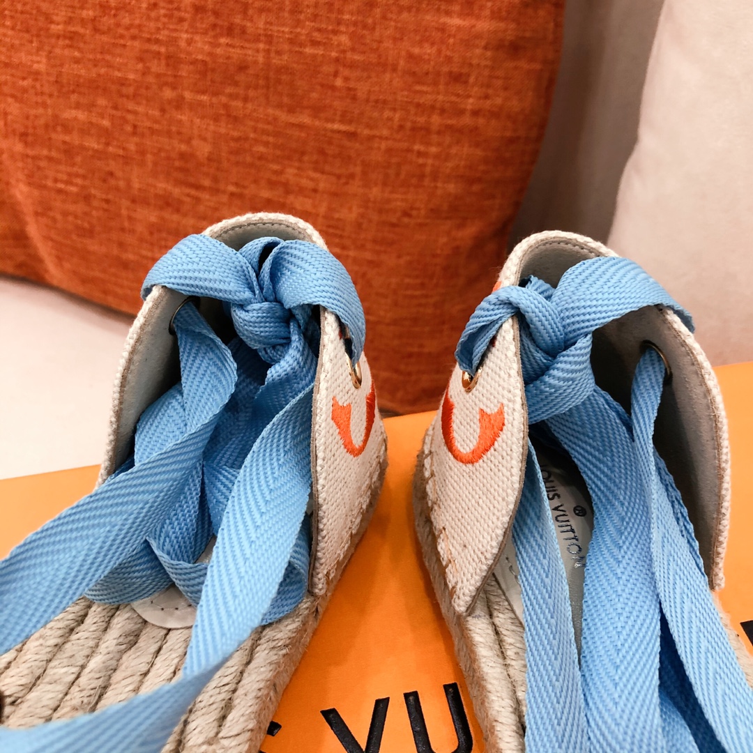 Louis Vuitton Women's Starboard Flat Espadrille Orange For Women LV - Soul Replicas