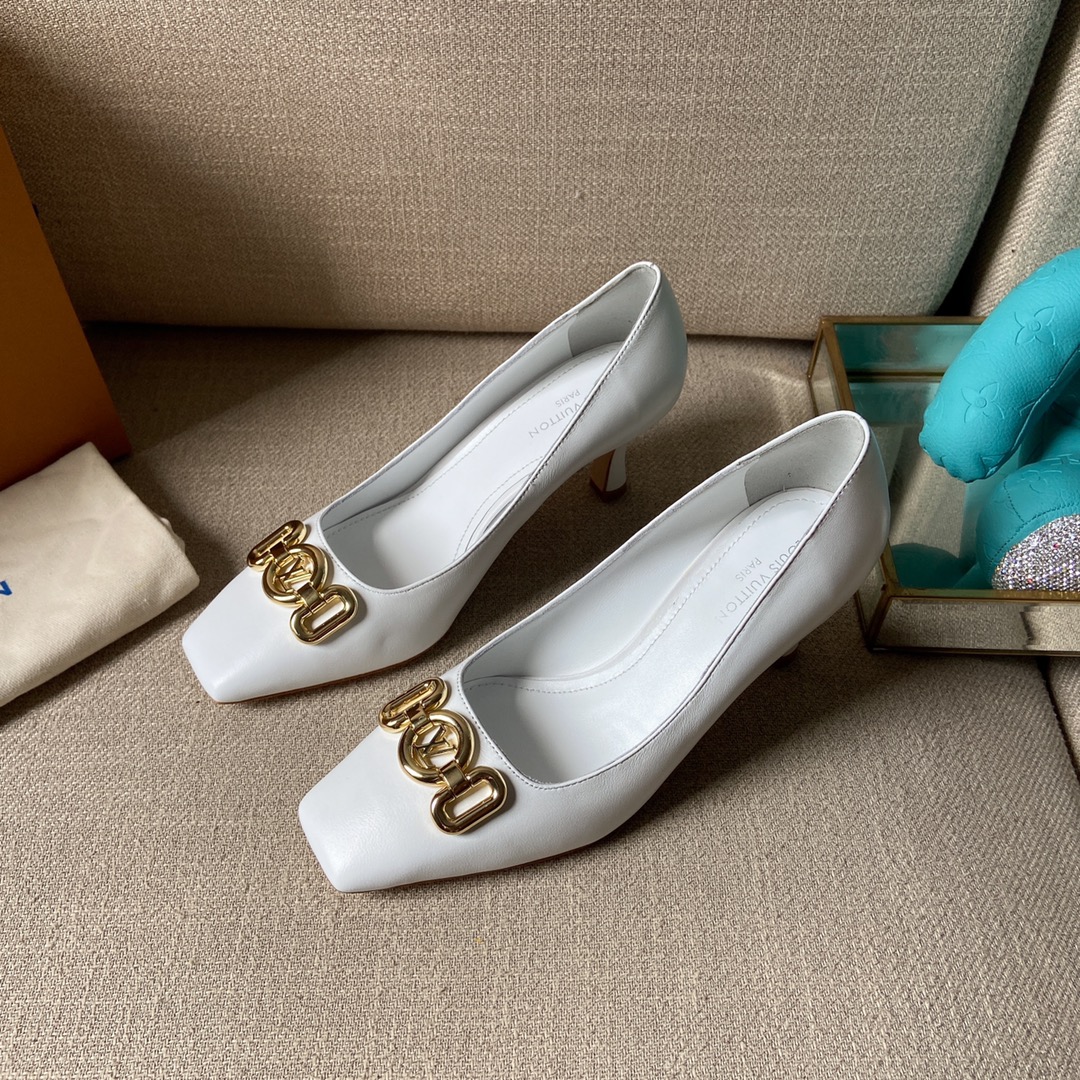 Louis Vuitton Women's Rotary Pump White For Women LV 1AAE2Y - Soul Replicas