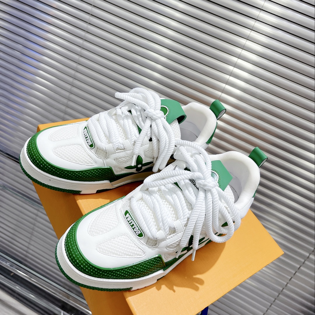 Louis Vuitton Women's Skate Sneakers Green For Women LV - Soul Replicas