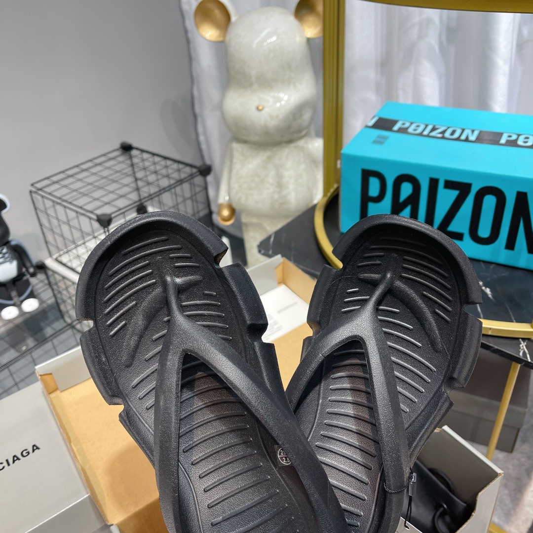 Balenciaga Slide Sandal Black For Women - Soul Replicas