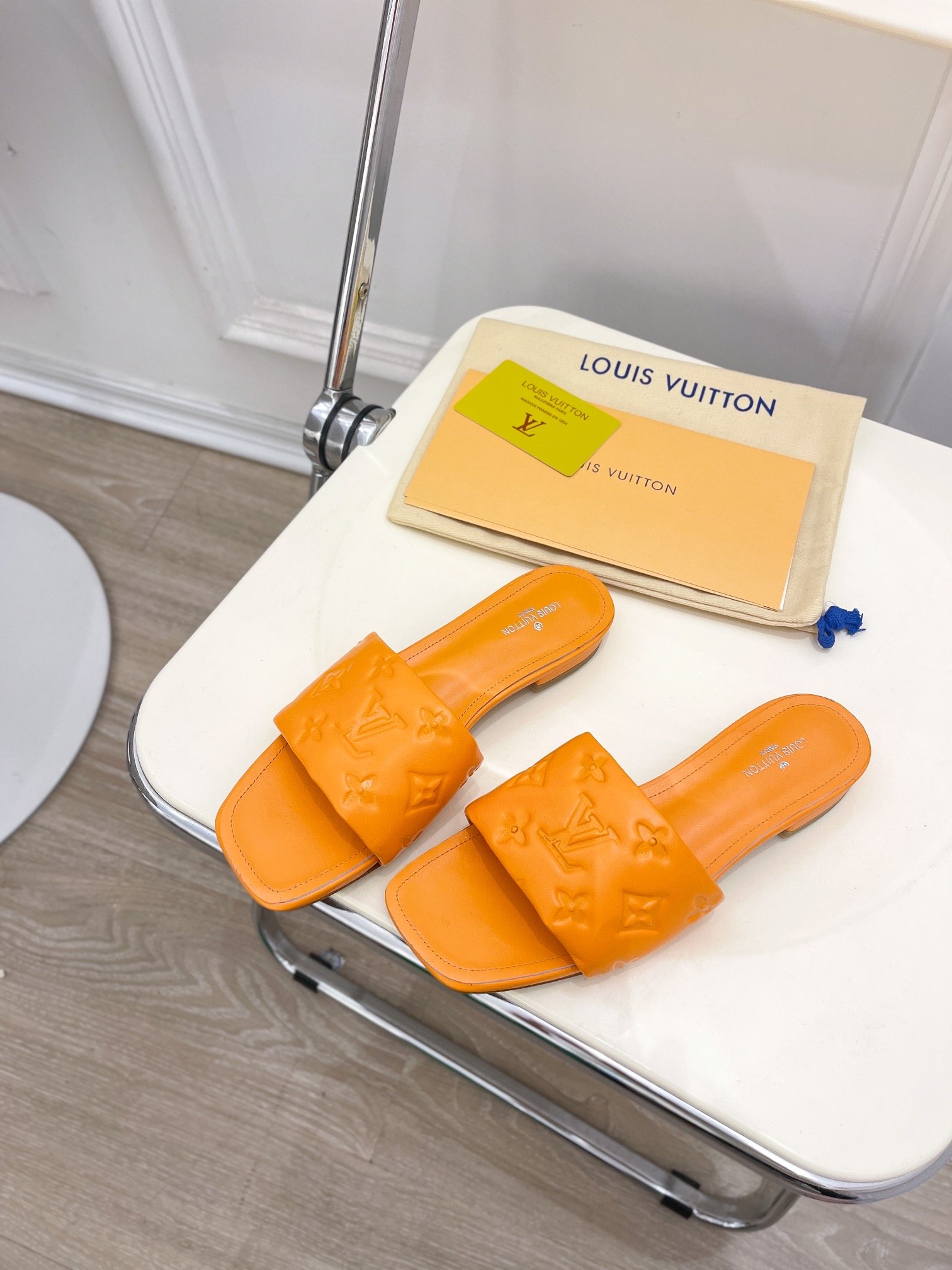 Louis Vuitton Women's Revival Flat Mule Orange For Women LV - Soul Replicas