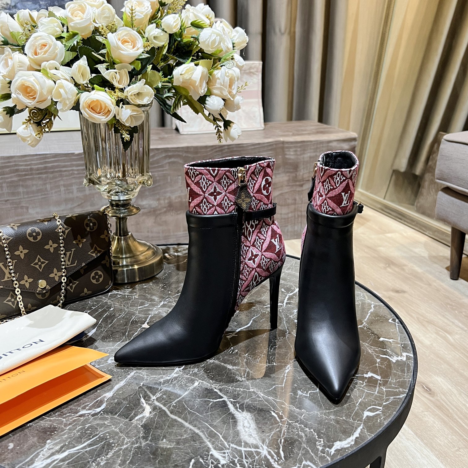 Louis Vuitton Women's Bottine Silhouette Red For Women LV - Soul Replicas