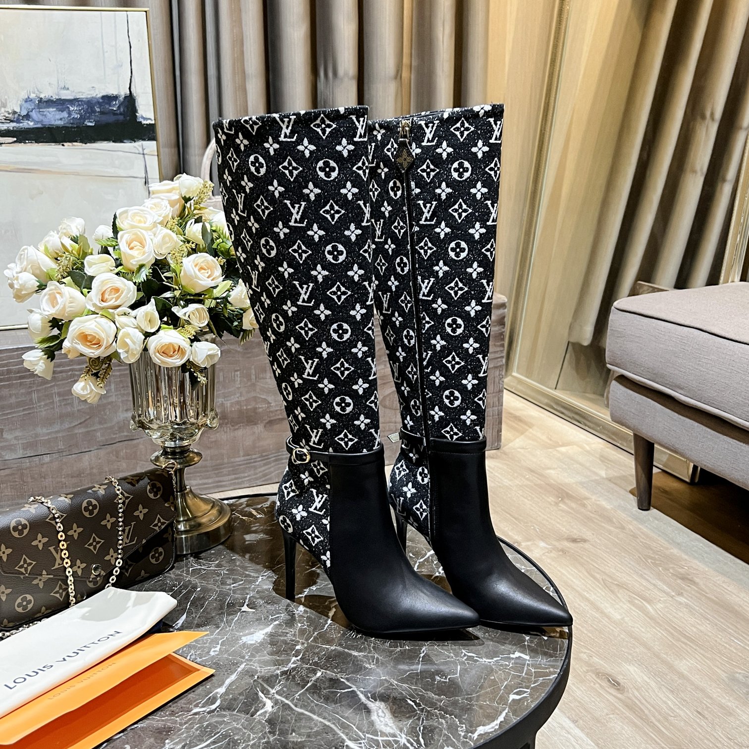 Louis Vuitton Women's Bottine Silhouette Black For Women LV - Soul Replicas