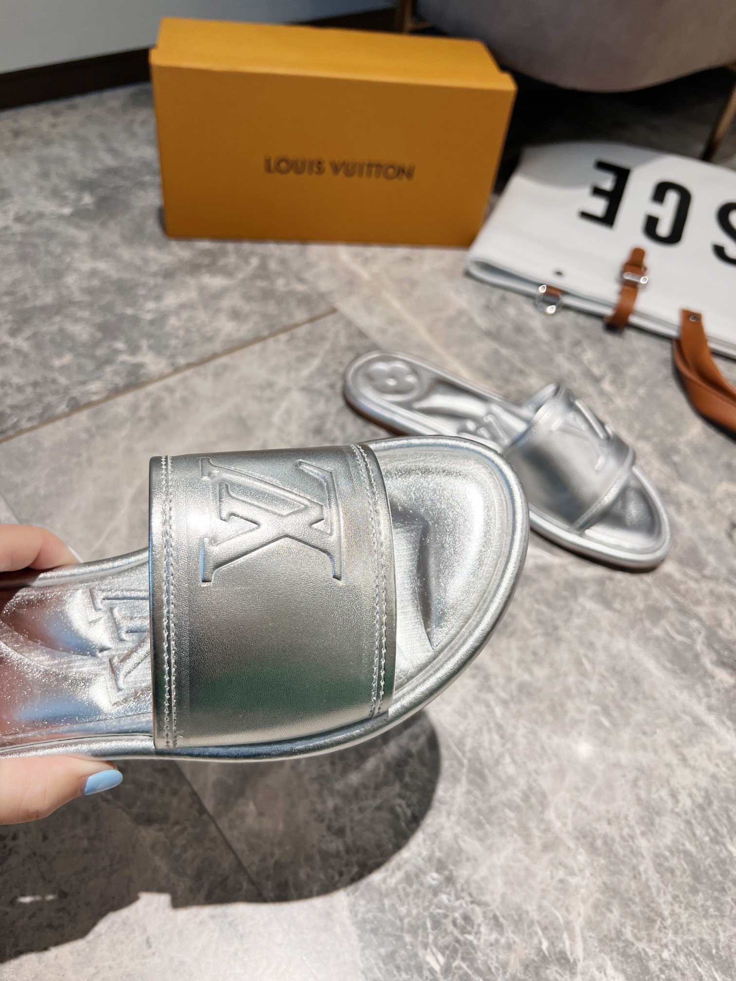 Louis Vuitton Women's Magnetic Flat Mule Sliver For Women LV 1AA1KZ - Soul Replicas