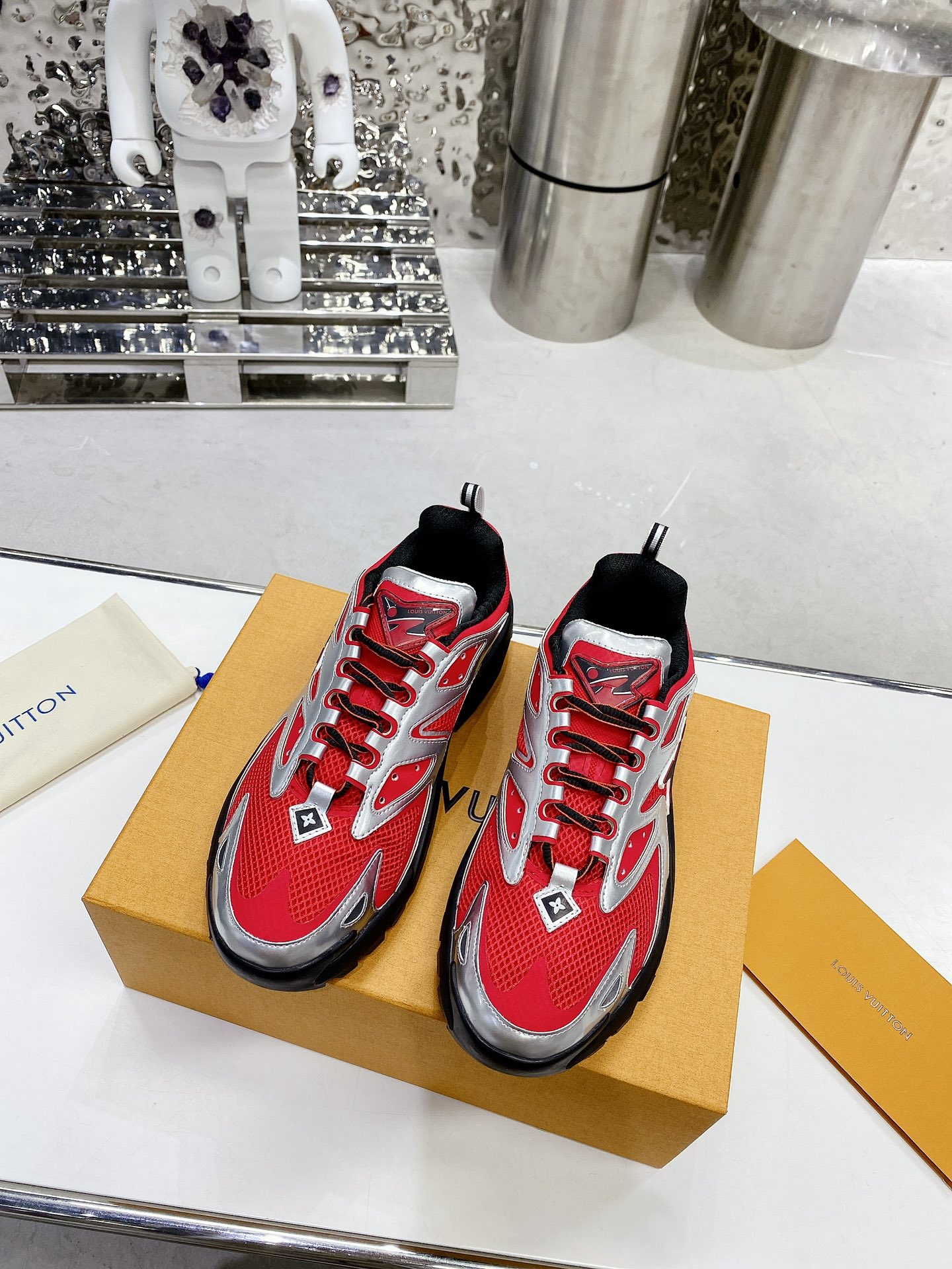 Louis Vuitton Women's LV Runner Tatic Sneaker Red For Women LV - Soul Replicas