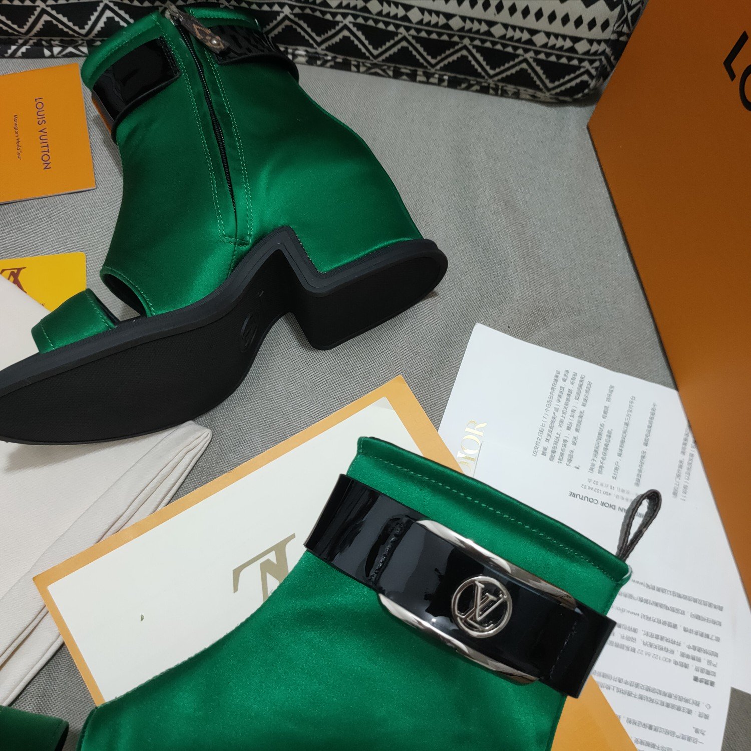 Louis Vuitton Women's Moonlight Ankle Boot Green For Women LV 1AA0IT - Soul Replicas