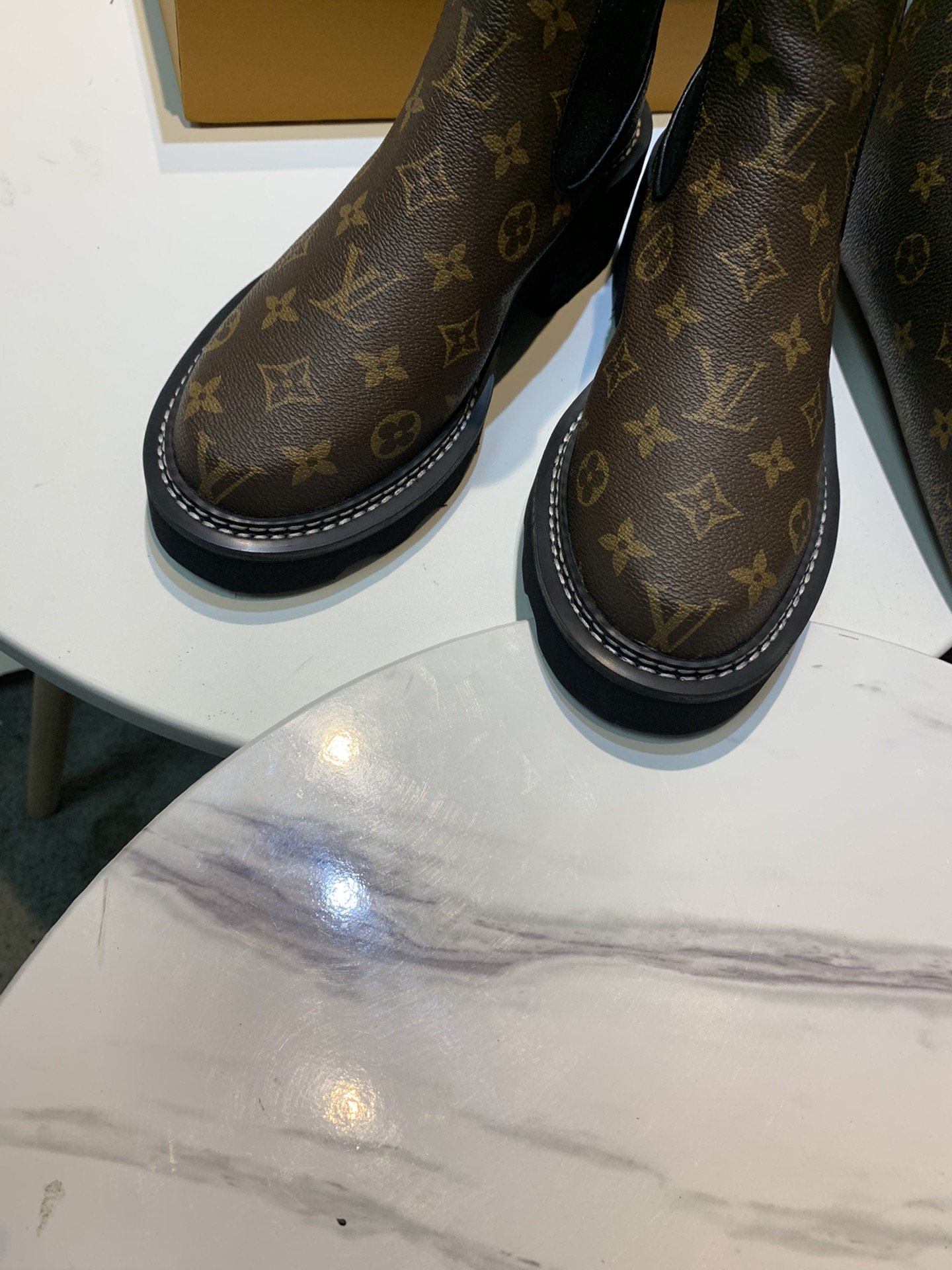 Louis Vuitton Women's LV Beaubourg Ankle Boot Brown For Women LV 1A8QCK - Soul Replicas