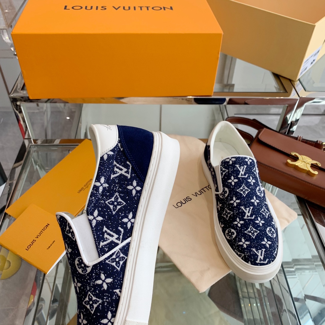 Louis Vuitton Women's Trocadero Slip On Dark Blue For Women LV - Soul Replicas