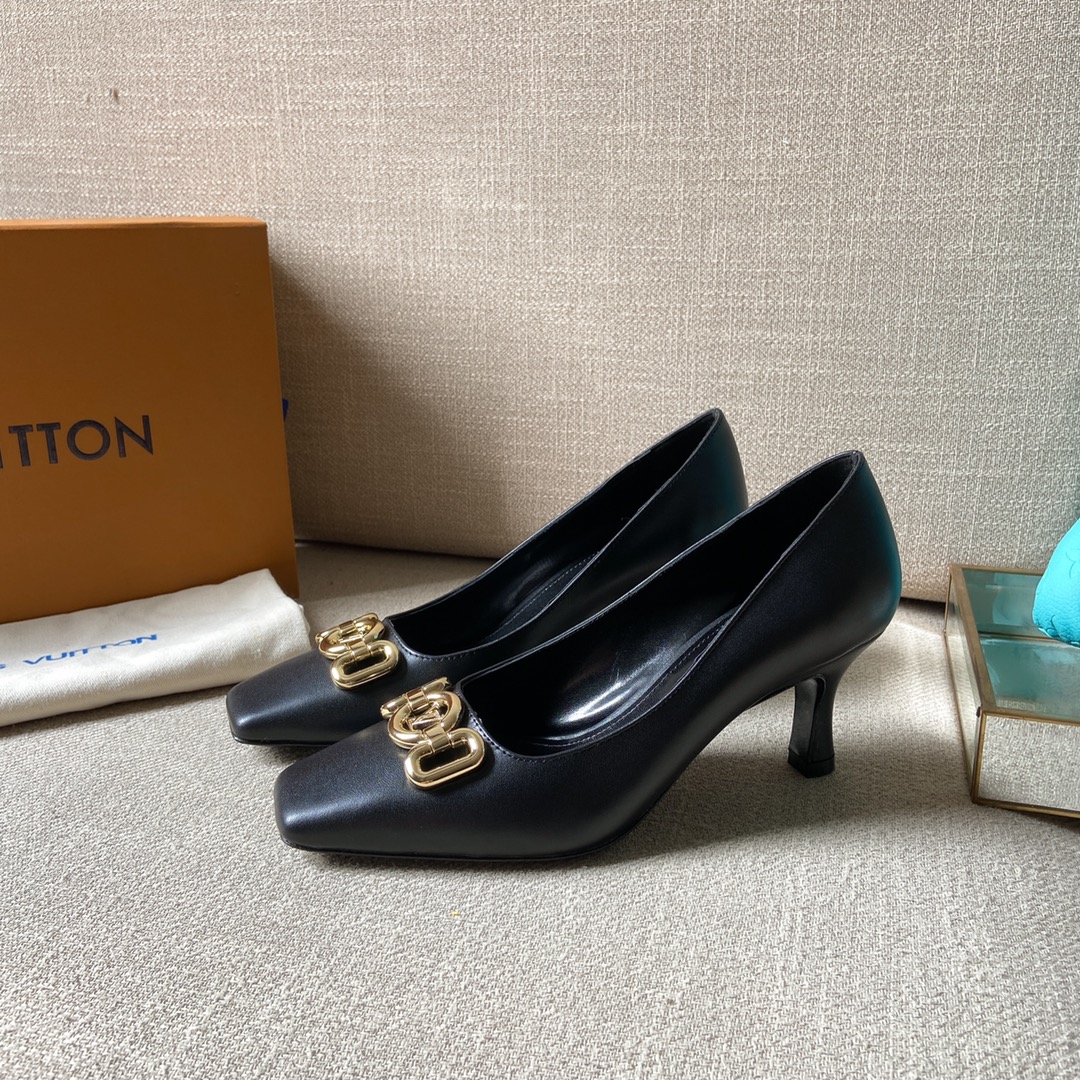 Louis Vuitton Women's Rotary Pump Black For Women LV 1AAE24 - Soul Replicas