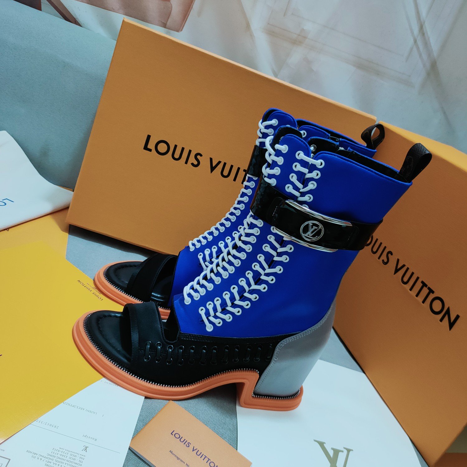 Louis Vuitton Women's Moonlight Line Boots Blue For Women LV 1AA0MZ - Soul Replicas