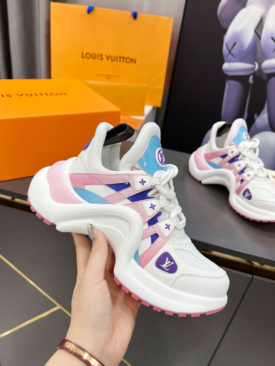 Louis Vuitton Women's LV Archlight Sneaker Pink And Blue For Women LV - Soul Replicas