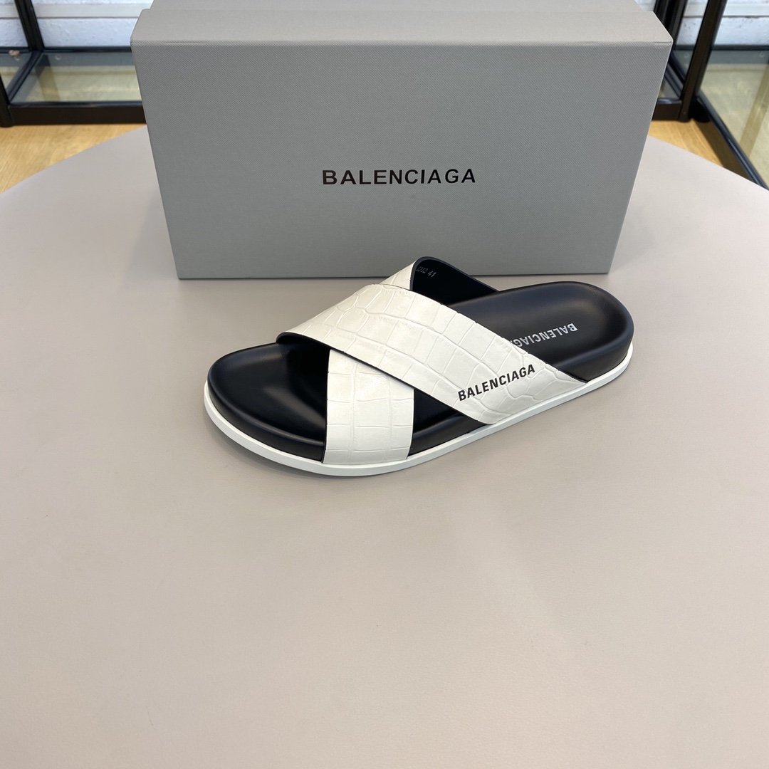 Balenciaga Slide Sandal White For Women - Soul Replicas