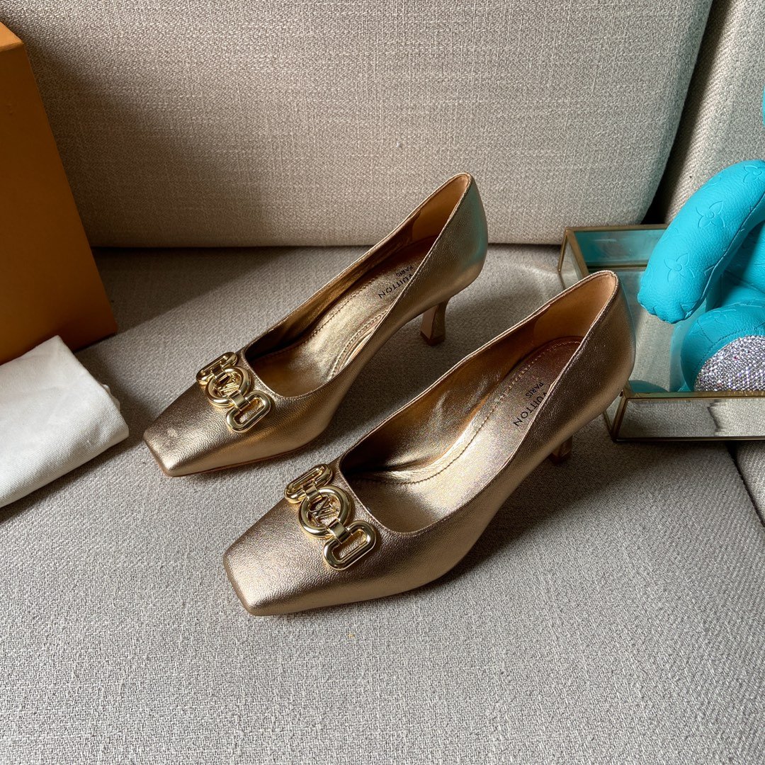 Louis Vuitton Women's Rotary Pump Gold For Women LV - Soul Replicas