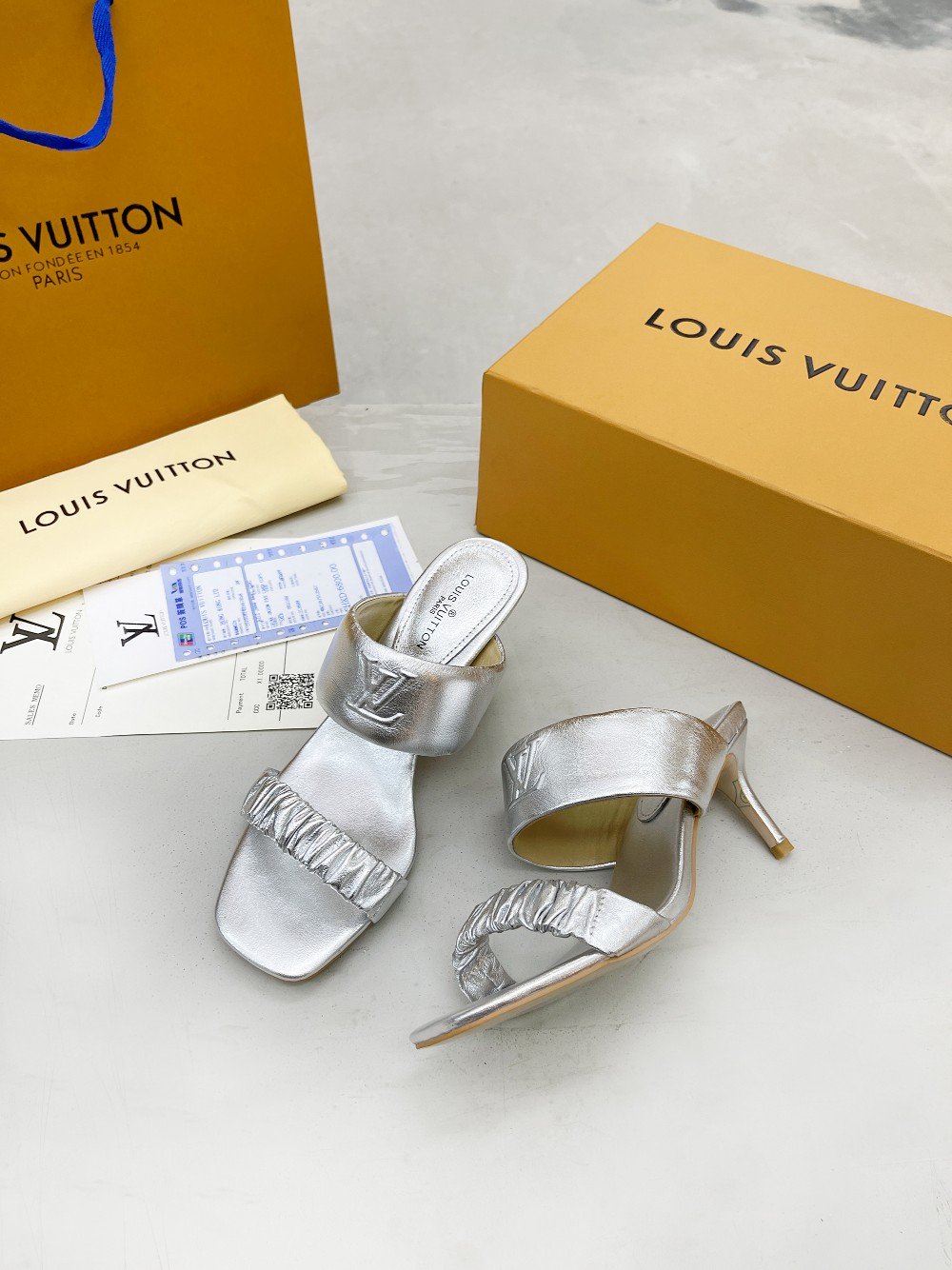 Louis Vuitton Women's Drapy Mule Sliver For Women LV - Soul Replicas