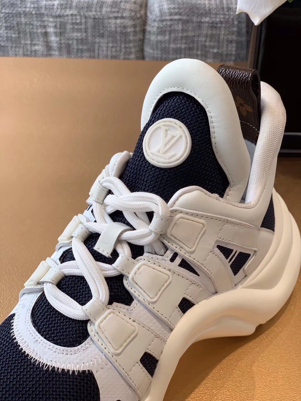 Louis Vuitton LV Archlight Sneaker Mix Of Materials Navy Blue For Women LV - Soul Replicas