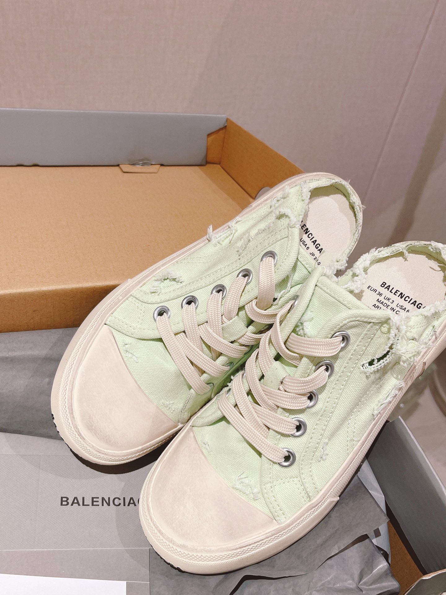 Balenciaga Paris Trainers Mule White For Women - Soul Replicas