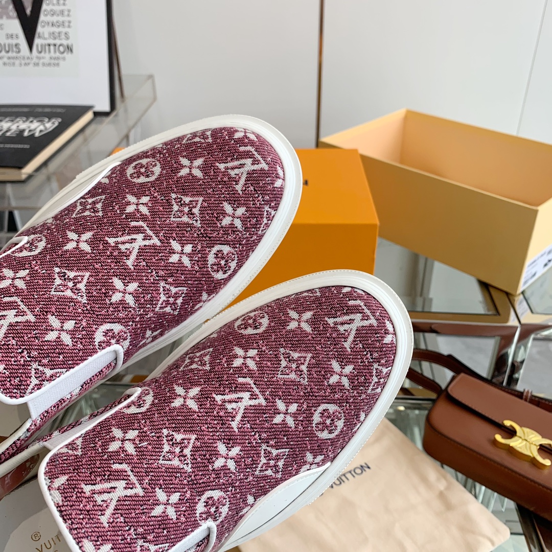 Louis Vuitton Women's Trocadero Slip On Red For Women LV - Soul Replicas