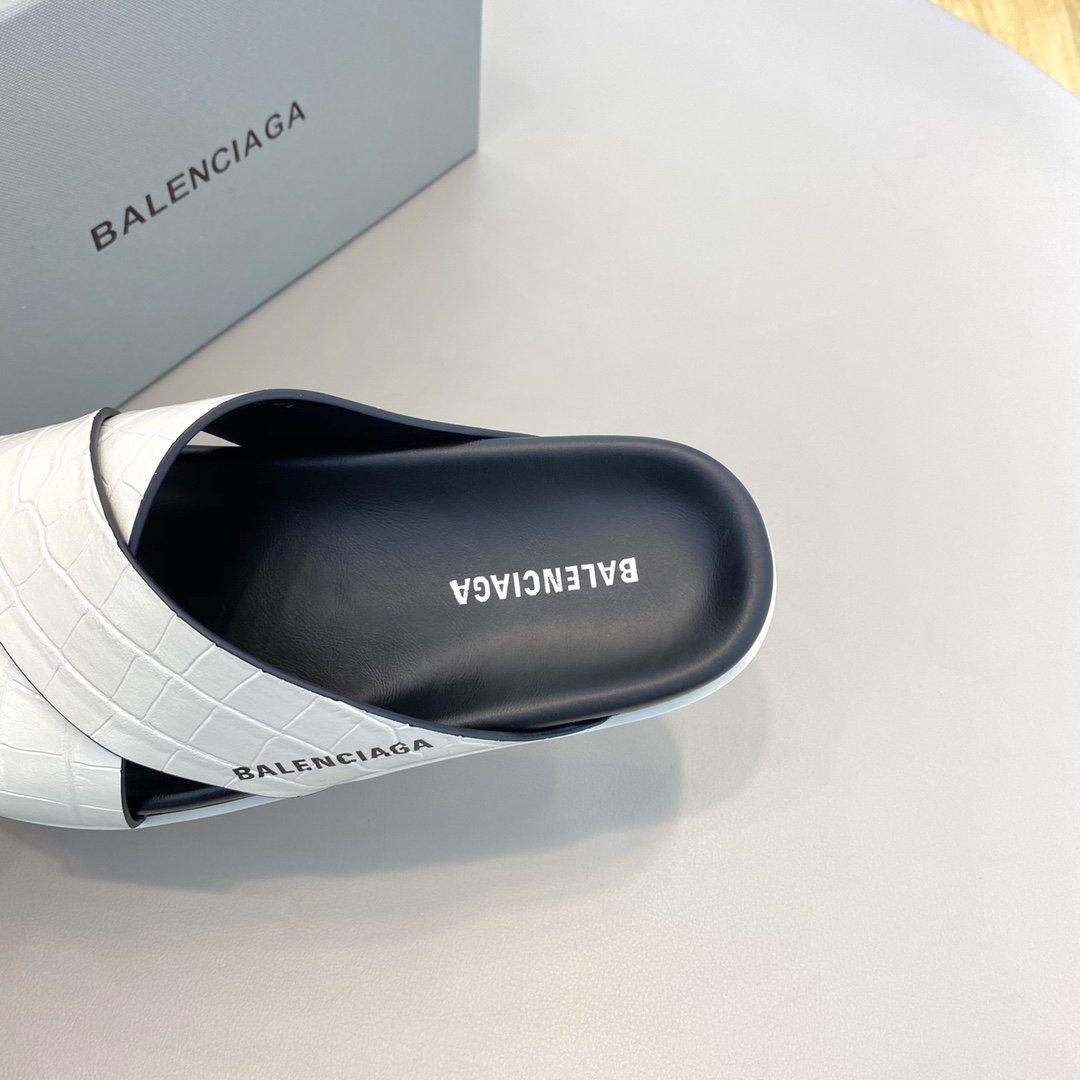 Balenciaga Slide Sandal White For Women - Soul Replicas