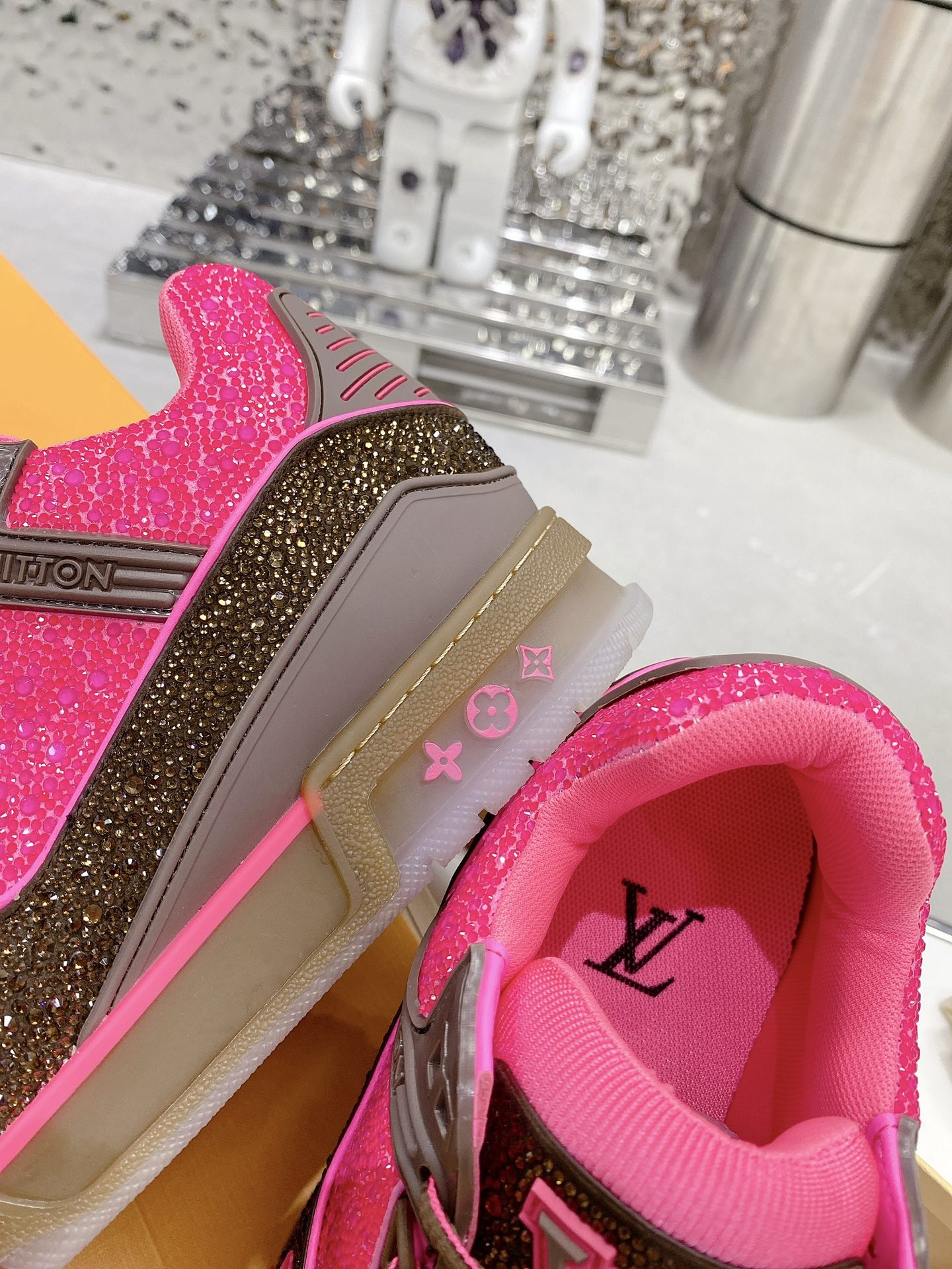 Louis Vuitton Women's LV Trainers Pink For Women LV - Soul Replicas