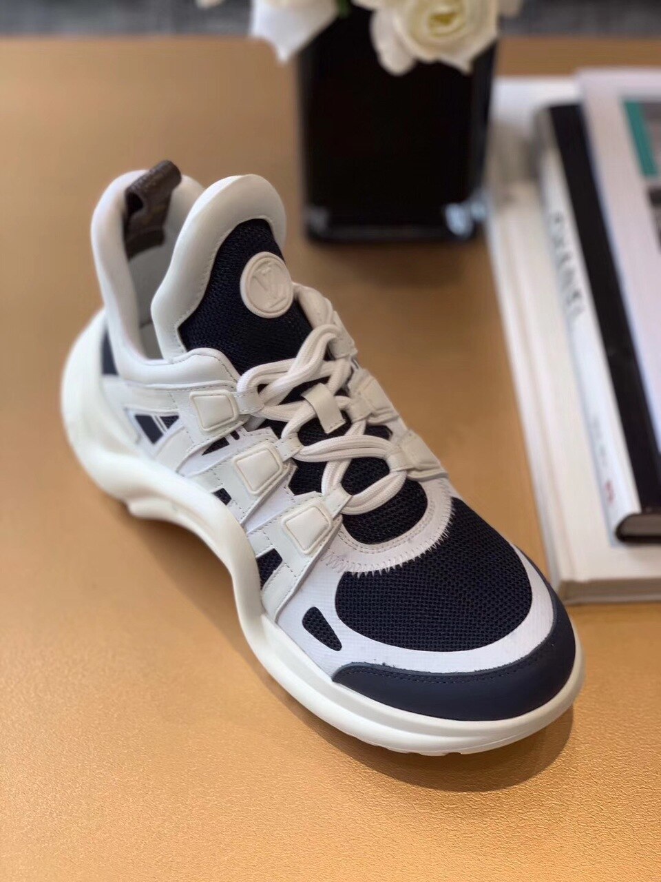 Louis Vuitton LV Archlight Sneaker Mix Of Materials Navy Blue For Women LV - Soul Replicas