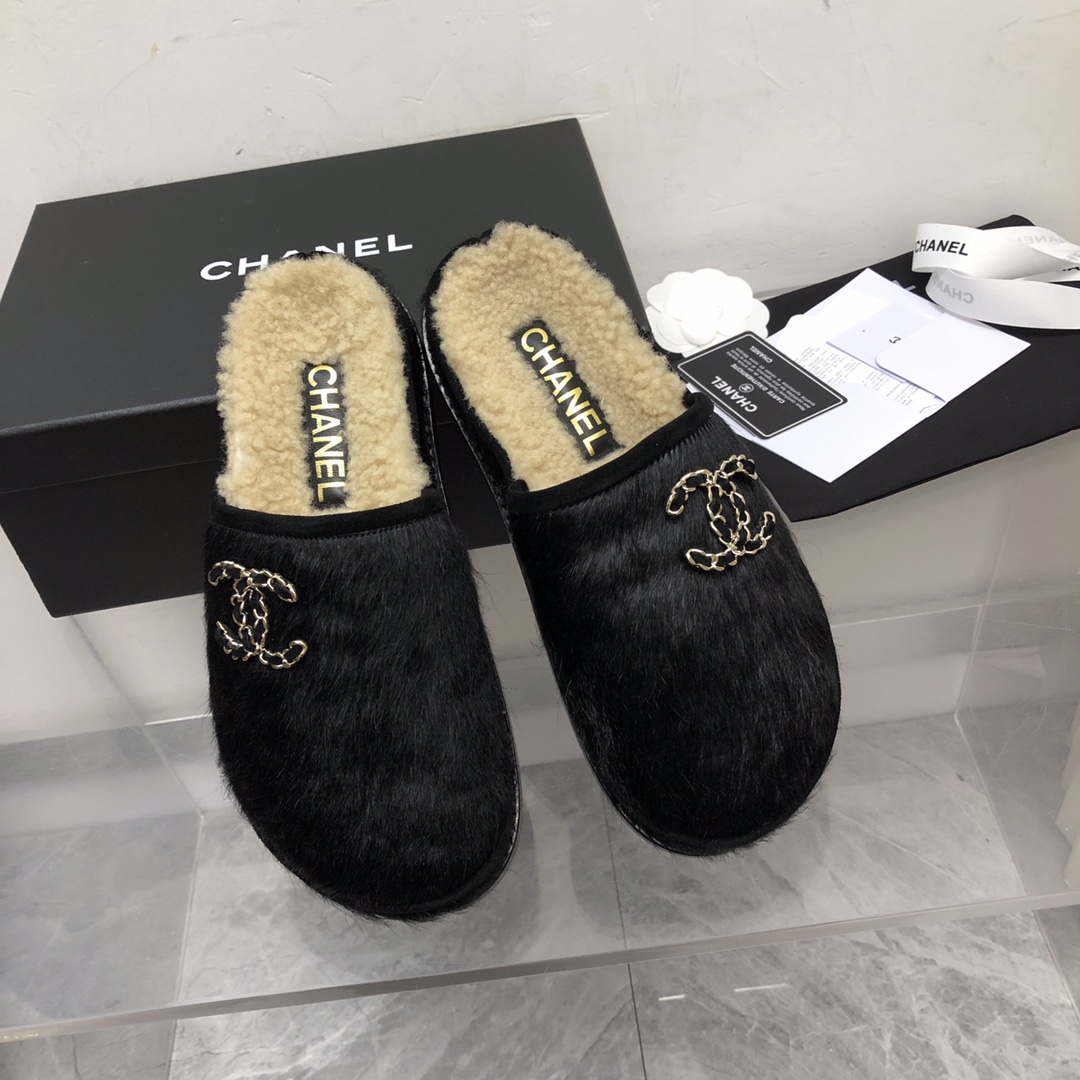 Chanel Women's Mules With Opens Heels Black For Women - Soul Replicas