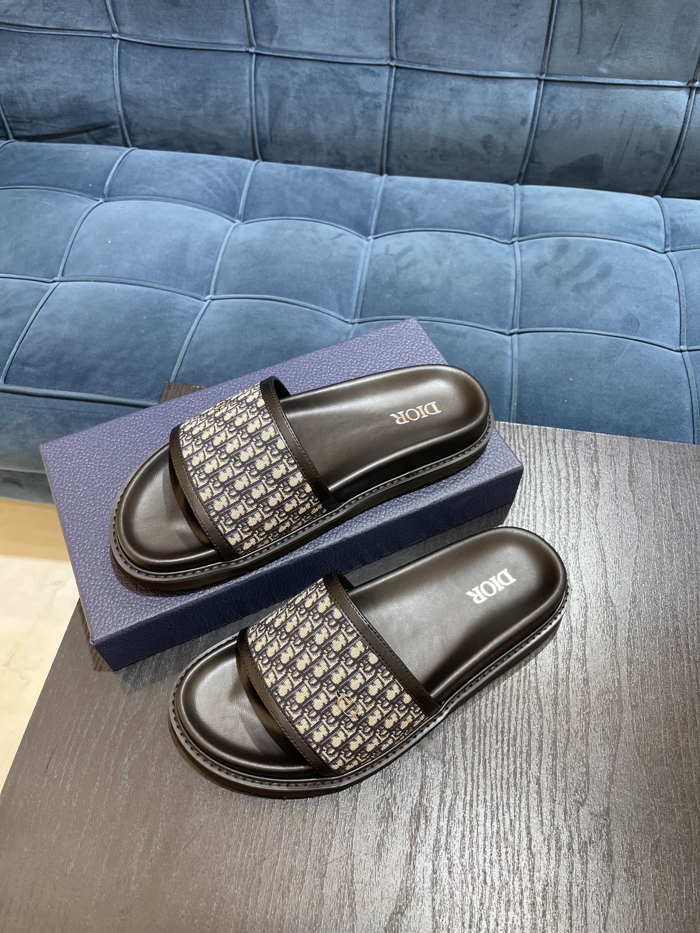 Christian Dior Aqua Sandal Black For Men CD - Soul Replicas