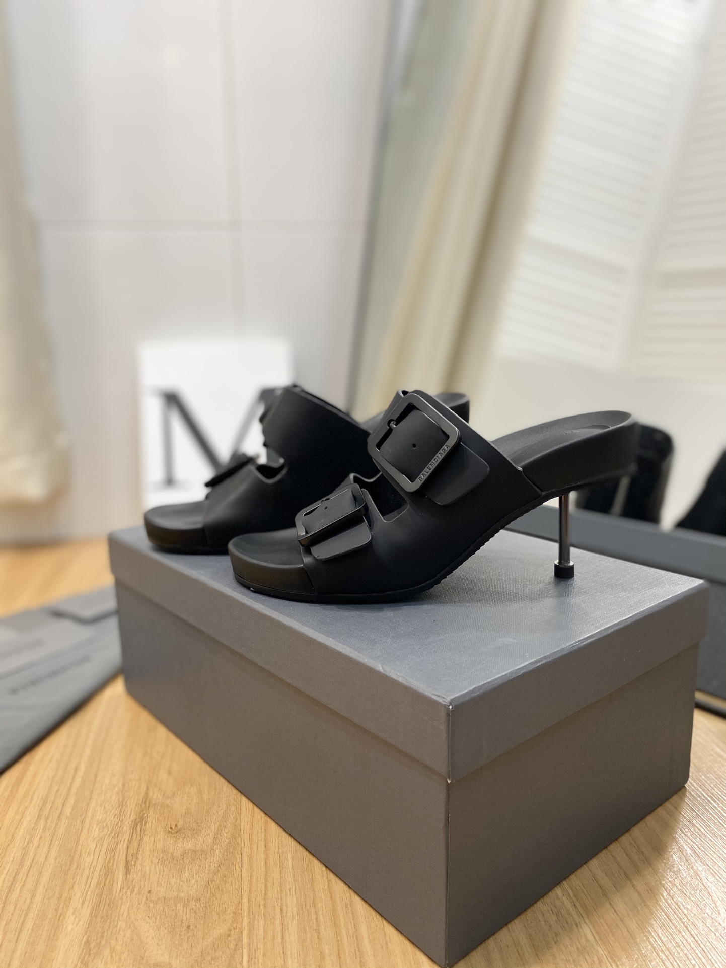 Balenciaga Cagole Sandal Black For Women - Soul Replicas