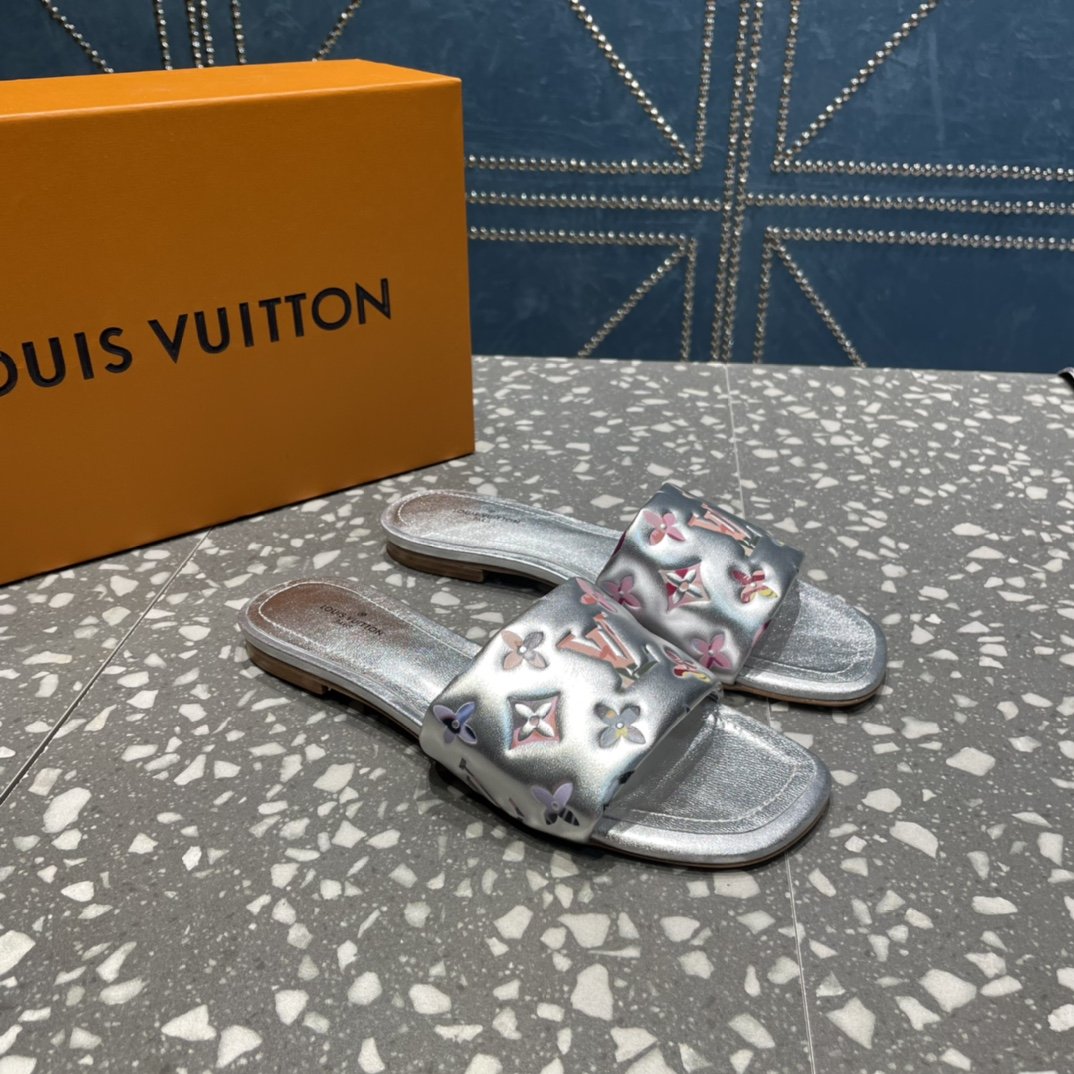 Louis Vuitton Women's Revival Flat Mule Sliver For Women LV 1AAOVA - Soul Replicas
