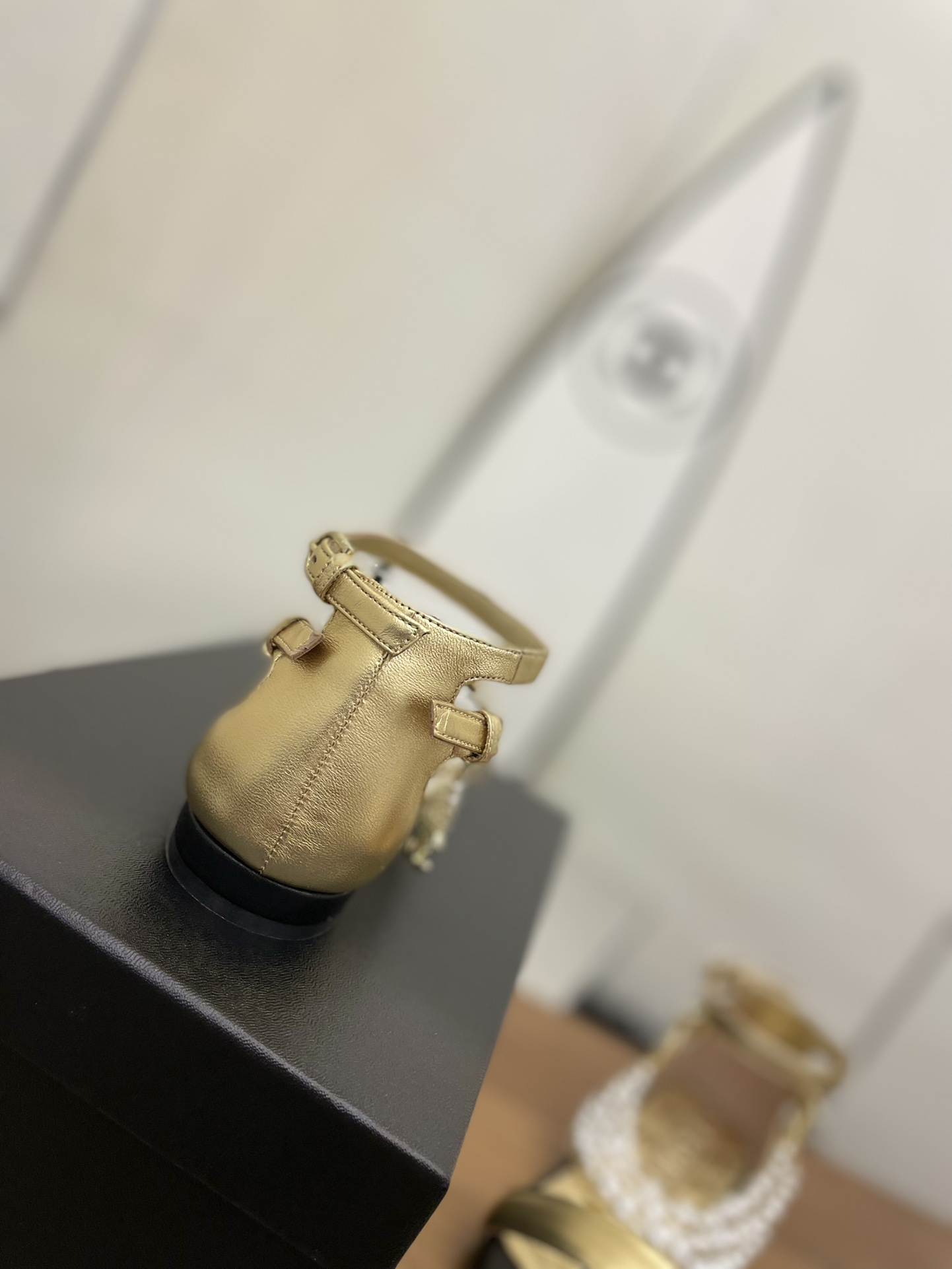 Chanel Women's Sandals With Imitation Pearls Gold For Women - Soul Replicas