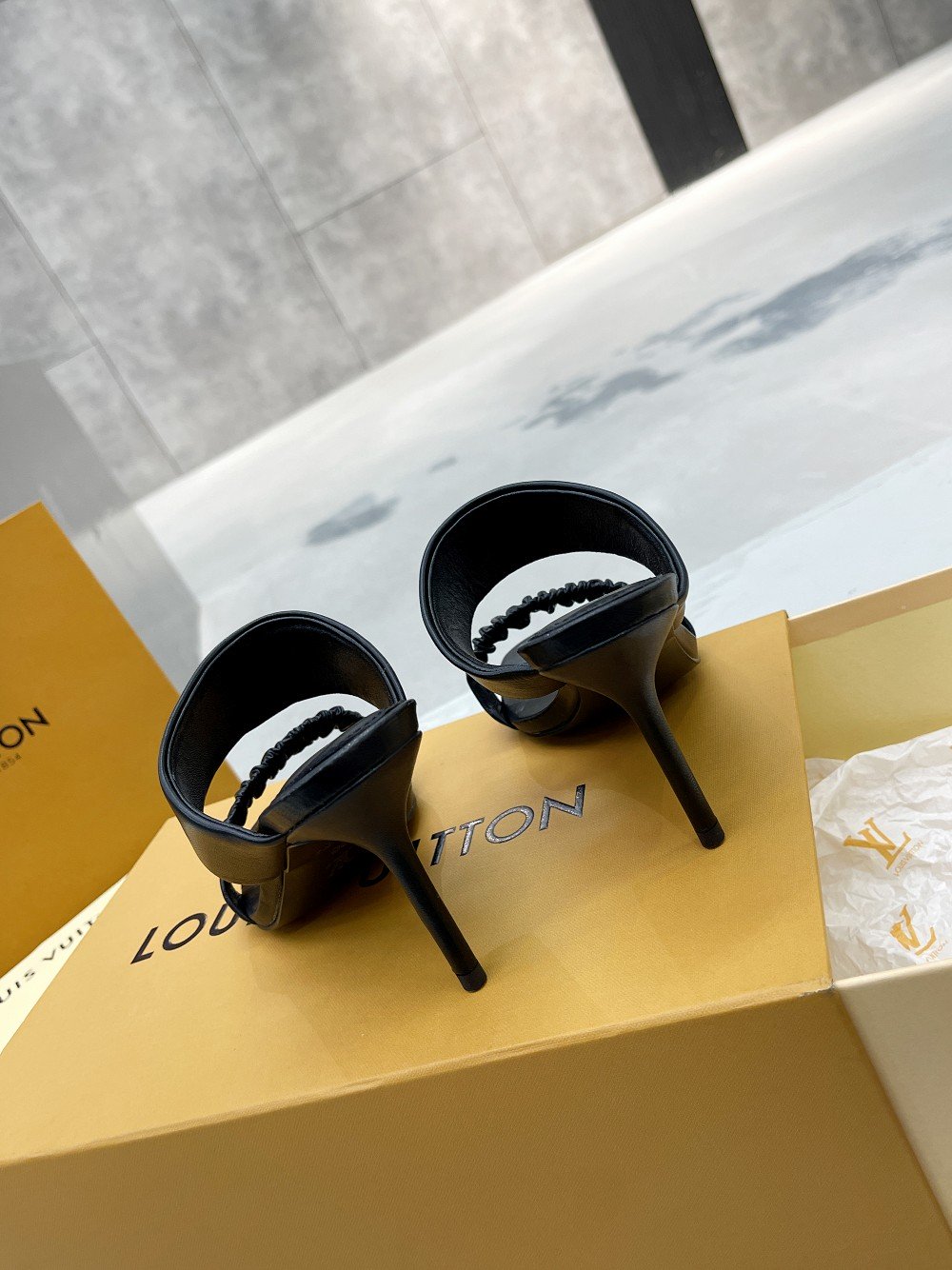 Louis Vuitton Women's Drapy Mule Black For Women LV 1AAB5P - Soul Replicas