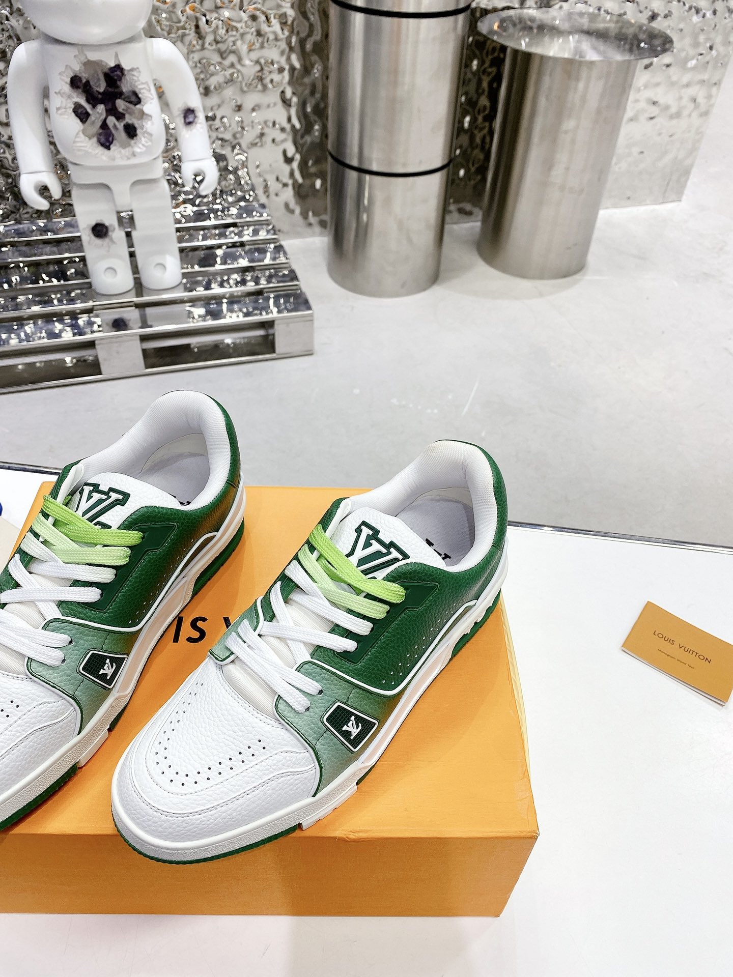 Louis Vuitton Women's LV Trainers Green For Women LV - Soul Replicas