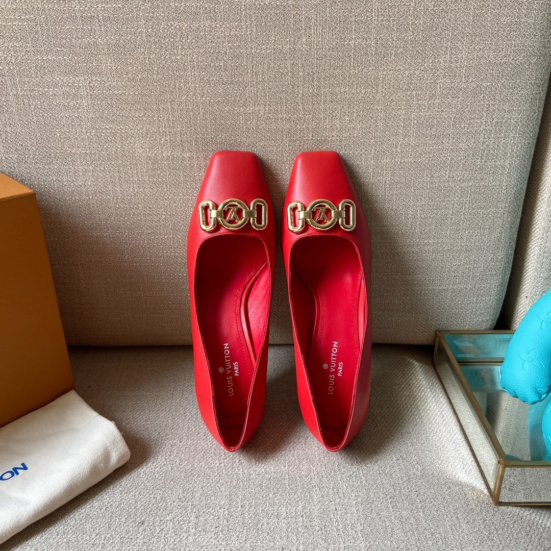Louis Vuitton Women's Rotary Pump Red For Women LV - Soul Replicas