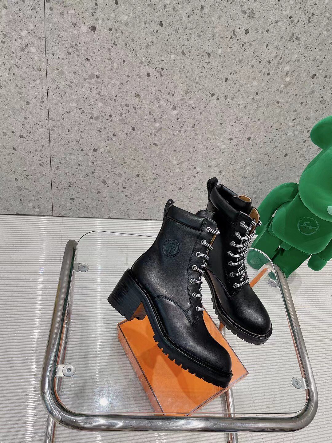 Hermes Bridge Ankle Boots Black For Women H202130Z Y4385 - Soul Replicas