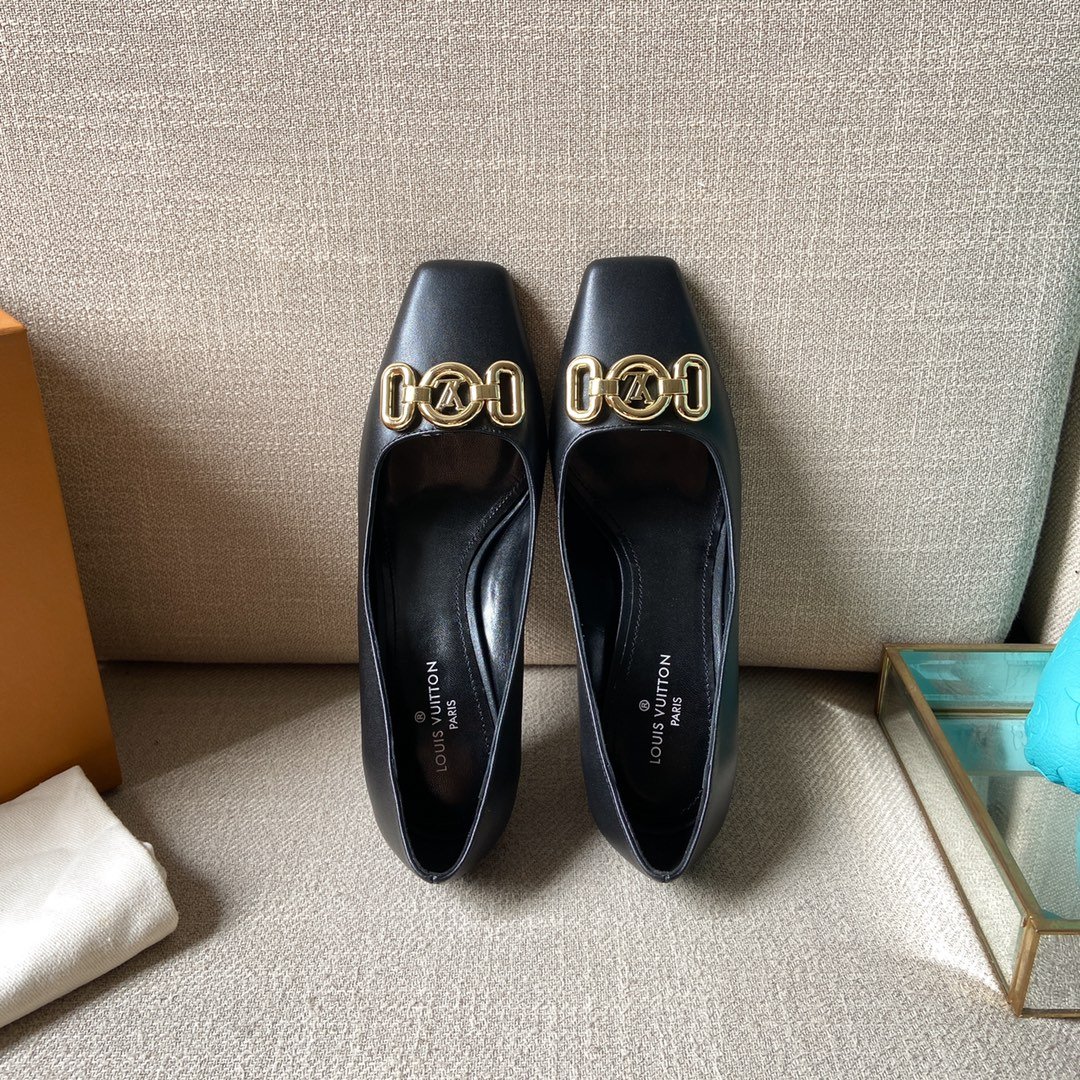 Louis Vuitton Women's Rotary Pump Black For Women LV 1AAE24 - Soul Replicas