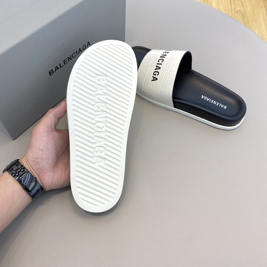 Balenciaga Slide Sandal White For Women - Soul Replicas