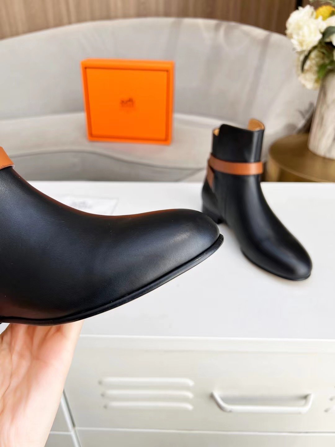 Hermes Frenchie 50 Ankle Boot Black For Women - Soul Replicas