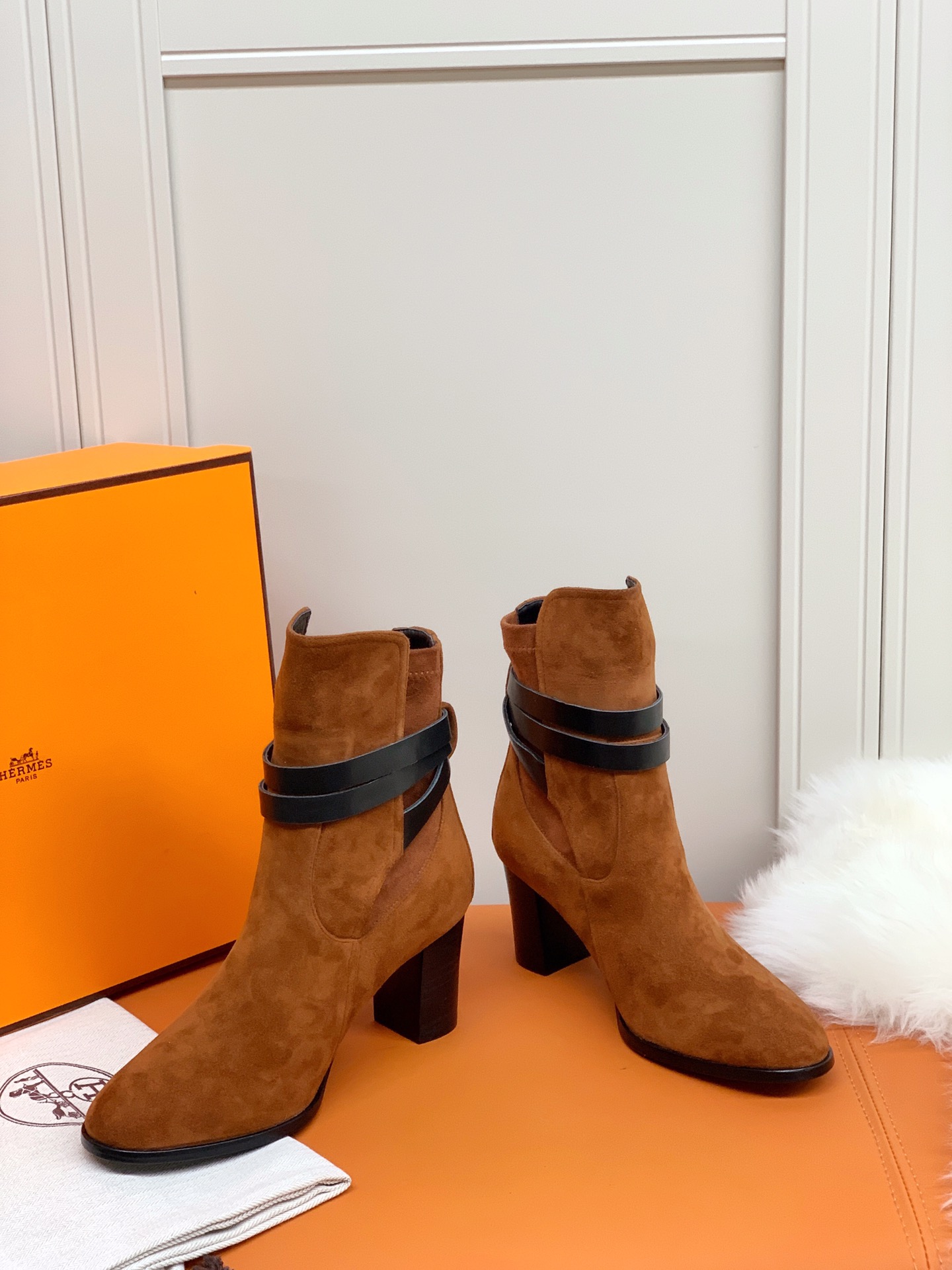 Hermes Frenchie 70 Ankle Boot Brown For Women 2.8in/7cm - Soul Replicas