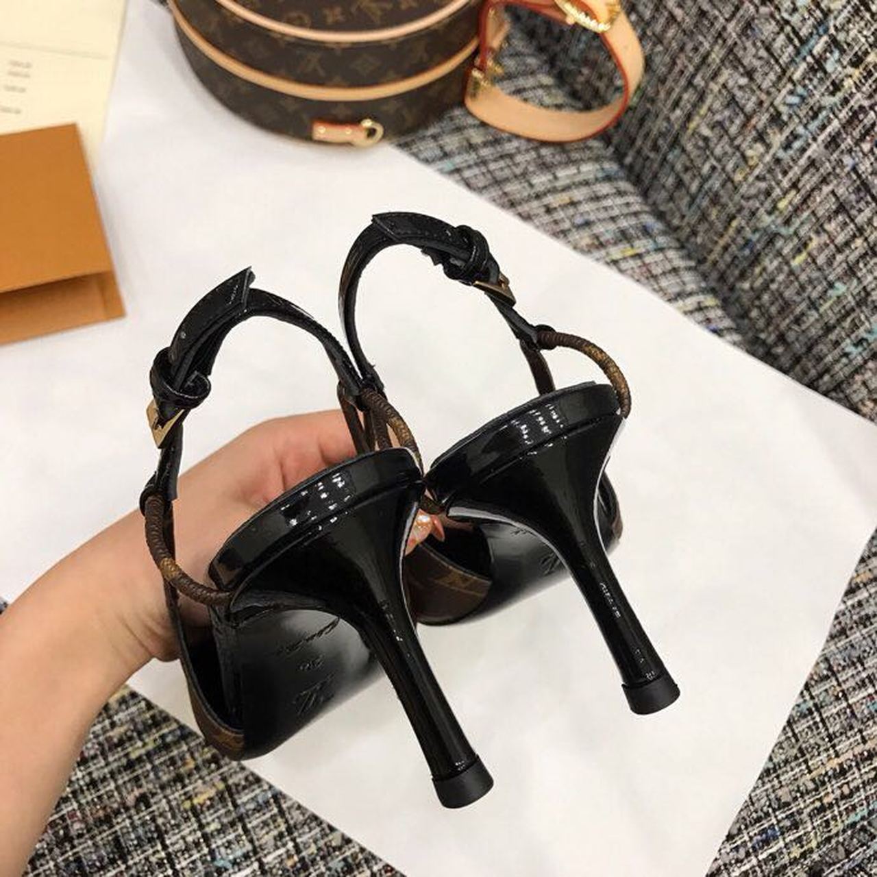 Louis Vuitton Ch?rie Slingback Pump Spring/Summer Collection 1A5BPP Brown - Soul Replicas