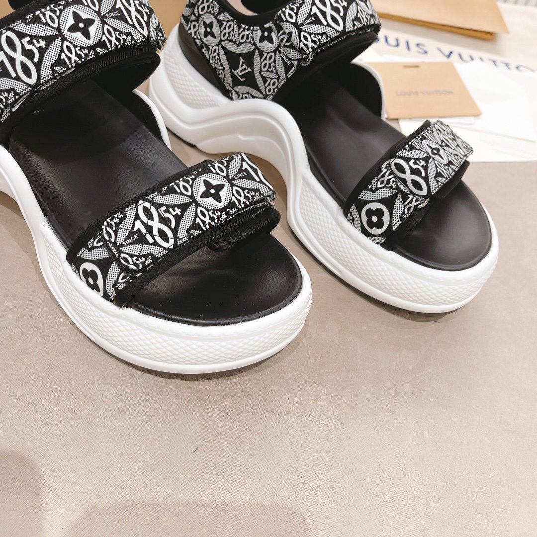 Louis Vuitton Women's LV Archlight Flat Sandal Black For Women LV - Soul Replicas