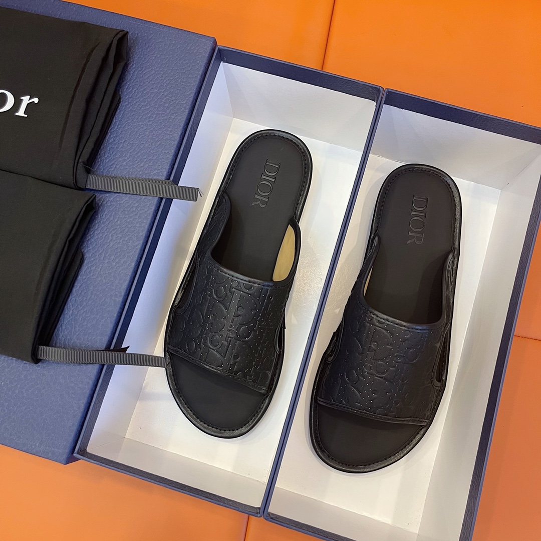 Christian Dior Sandal Black For Men CD - Soul Replicas