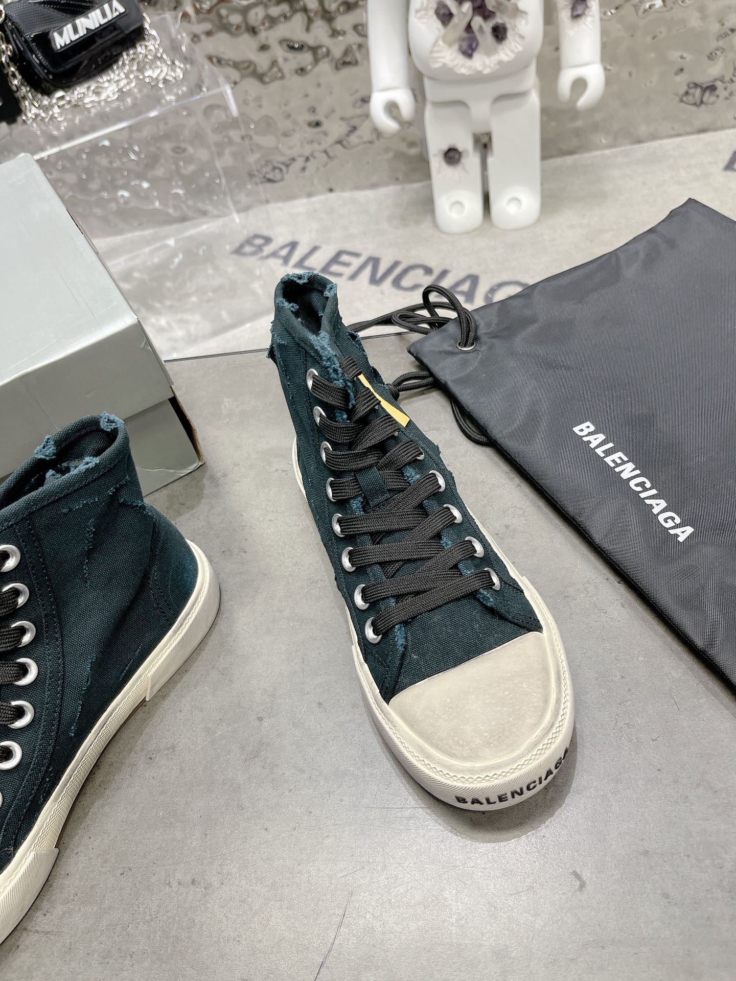 Balenciaga Paris High Top Trainers Black For Women - Soul Replicas